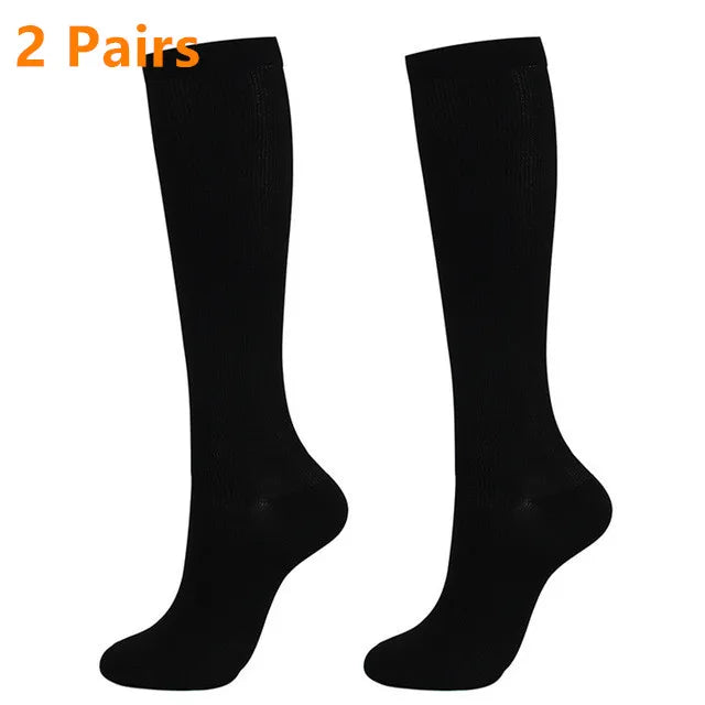 Black Compression Socks 2 Pairs