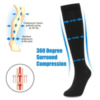 Black Compression Socks 2 Pairs