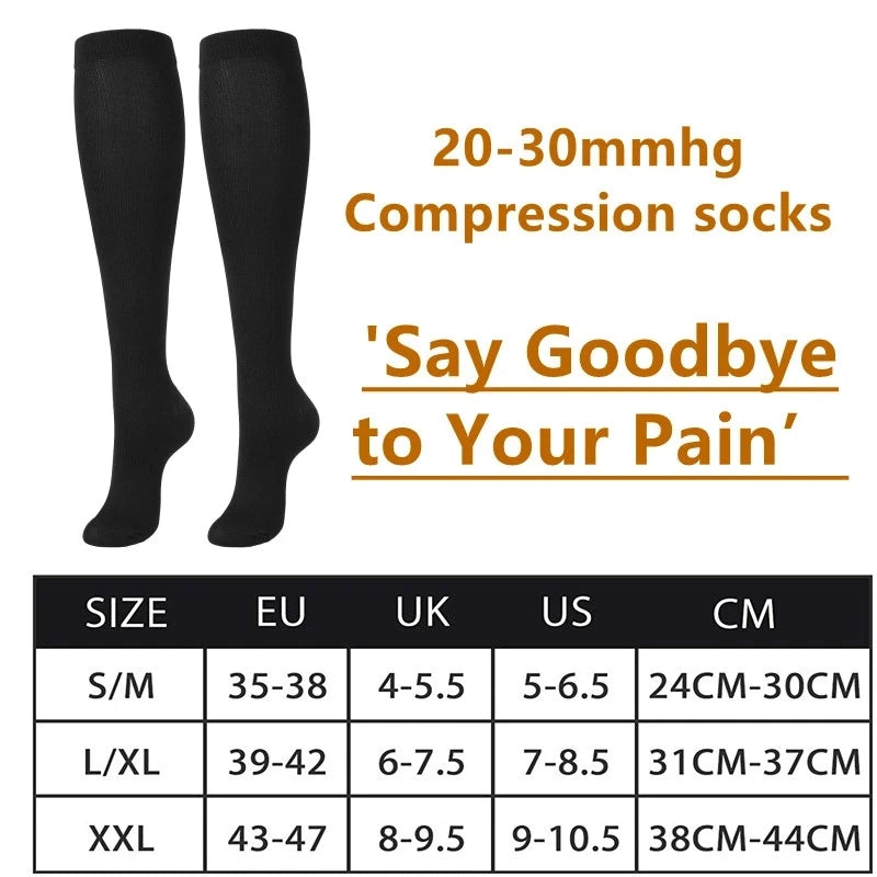 Black Compression Socks 2 Pairs
