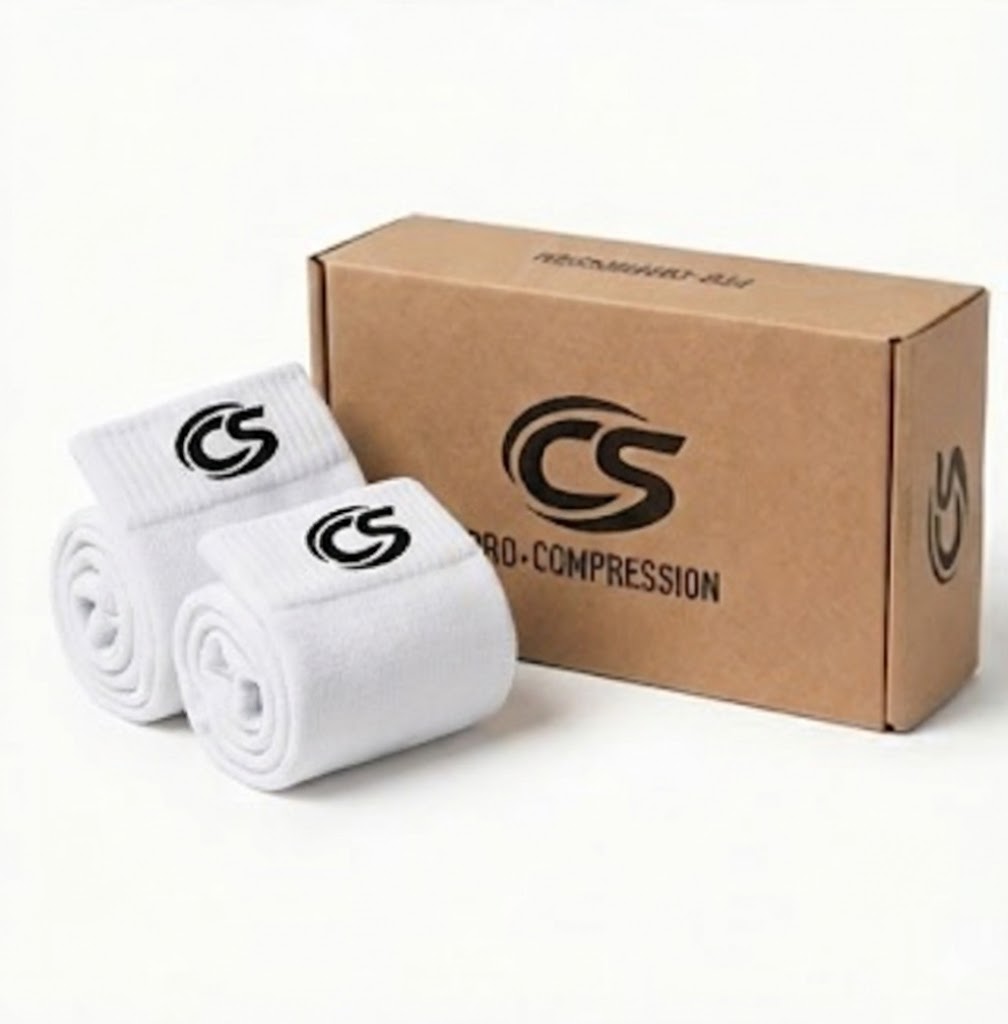 White Compression Socks