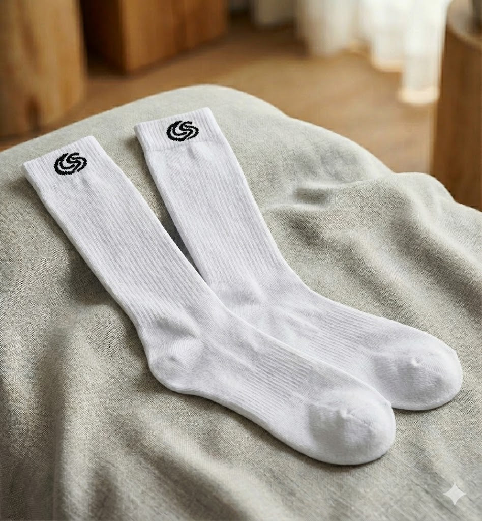 White Compression Socks